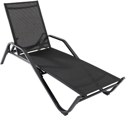 Tumbona jardin Aluminio negra 192x72xH60 CM